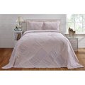 Better Trends Better Trends BSRCDOPI Double & Full Ruffled Chenille Patchwork Bedspread; Pink - 96 in. BSRCDOPI